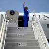 Secretary Hillary Clinton departs for Haiti